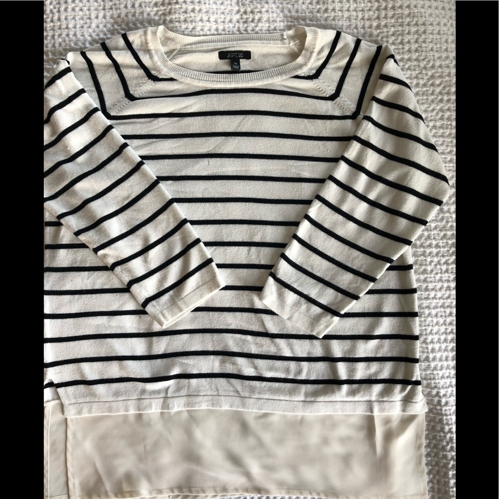 Black and white striped sweater